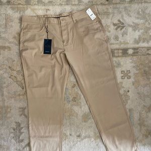 BNWT Brooks Brothers 40x32 plain front tech pants khaki mens stretch performance